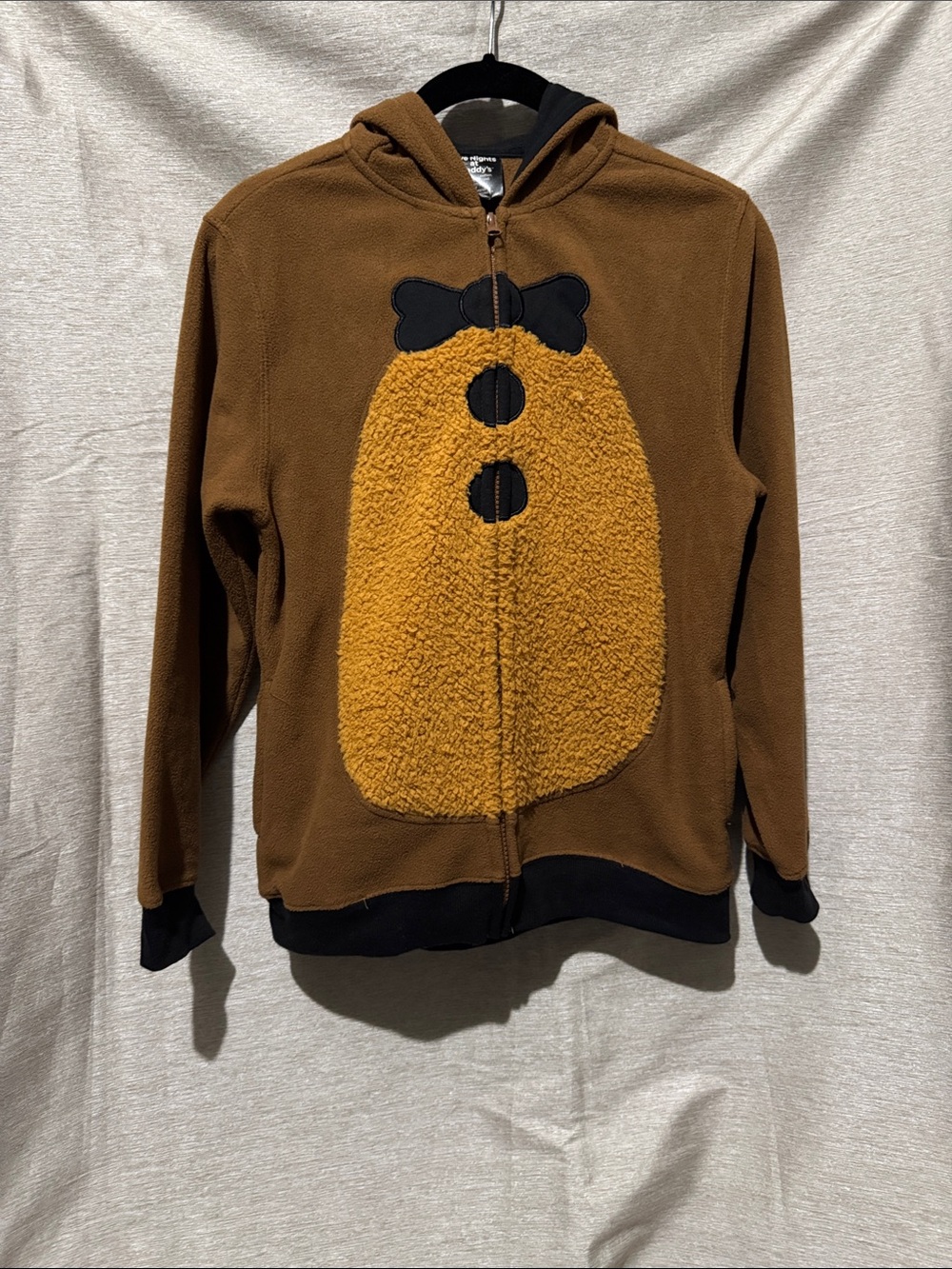 Five Nights at Freddy’s Kids Brown Teddy Front-Zip Hoodie Jacket